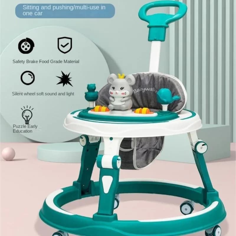 LazyChild Lauflernhilfe für Babys, 8-fach verstellbar, multifunktional, aus Kunststoff, kippsicher, faltbar, für Babys ab 5–18 Monaten
