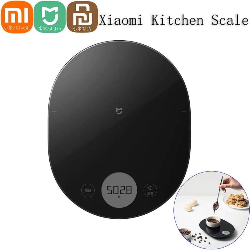 Xiaomi Mijia Intelligente elektronische Küchenwaage, 0,1 g Waage, Abteilung, hochpräzises Wiegen, Kochutensilien, 3 kg Lebensmittel-Digitalwaage