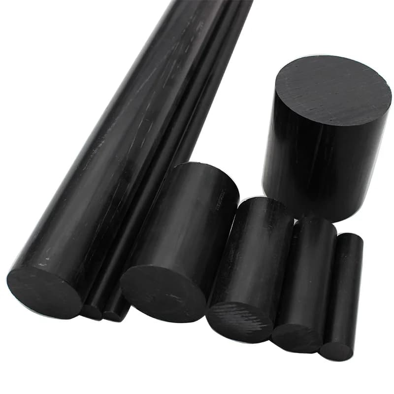 Schwarzer ABS-Stab, bearbeitbarer Kunststoff-Rundstab, 6mm 8mm 10mm 12mm 15mm 20mm 25mm 30mm 35mm 40mm 45mm 50mm 60mm 65mm