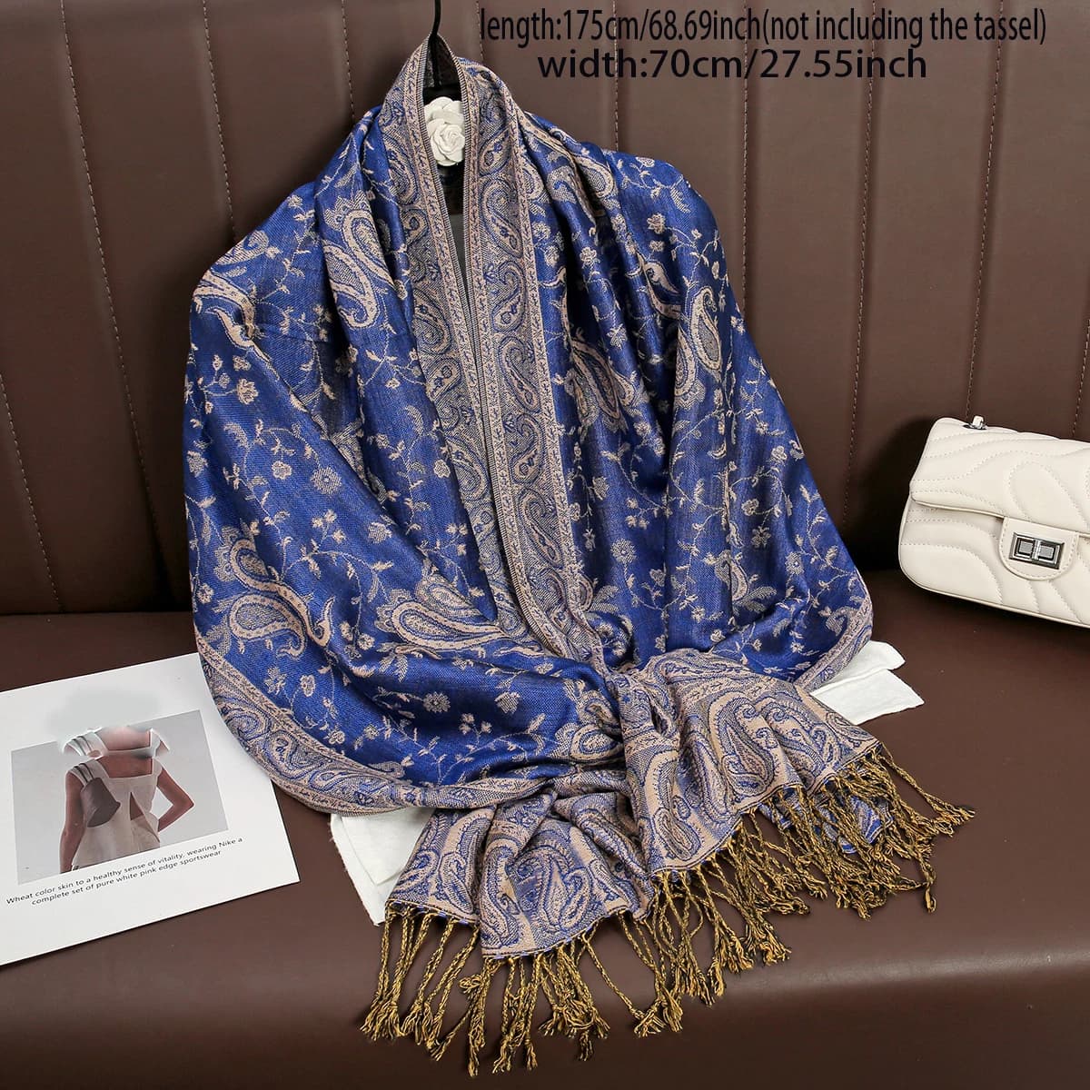 Luxus Marke Herbst Kaschmir Pashmina Schal Dame Wrap Warme Winter Schals Design Druck Weiblich Foulard Baumwolle Stolen Schal 2023
