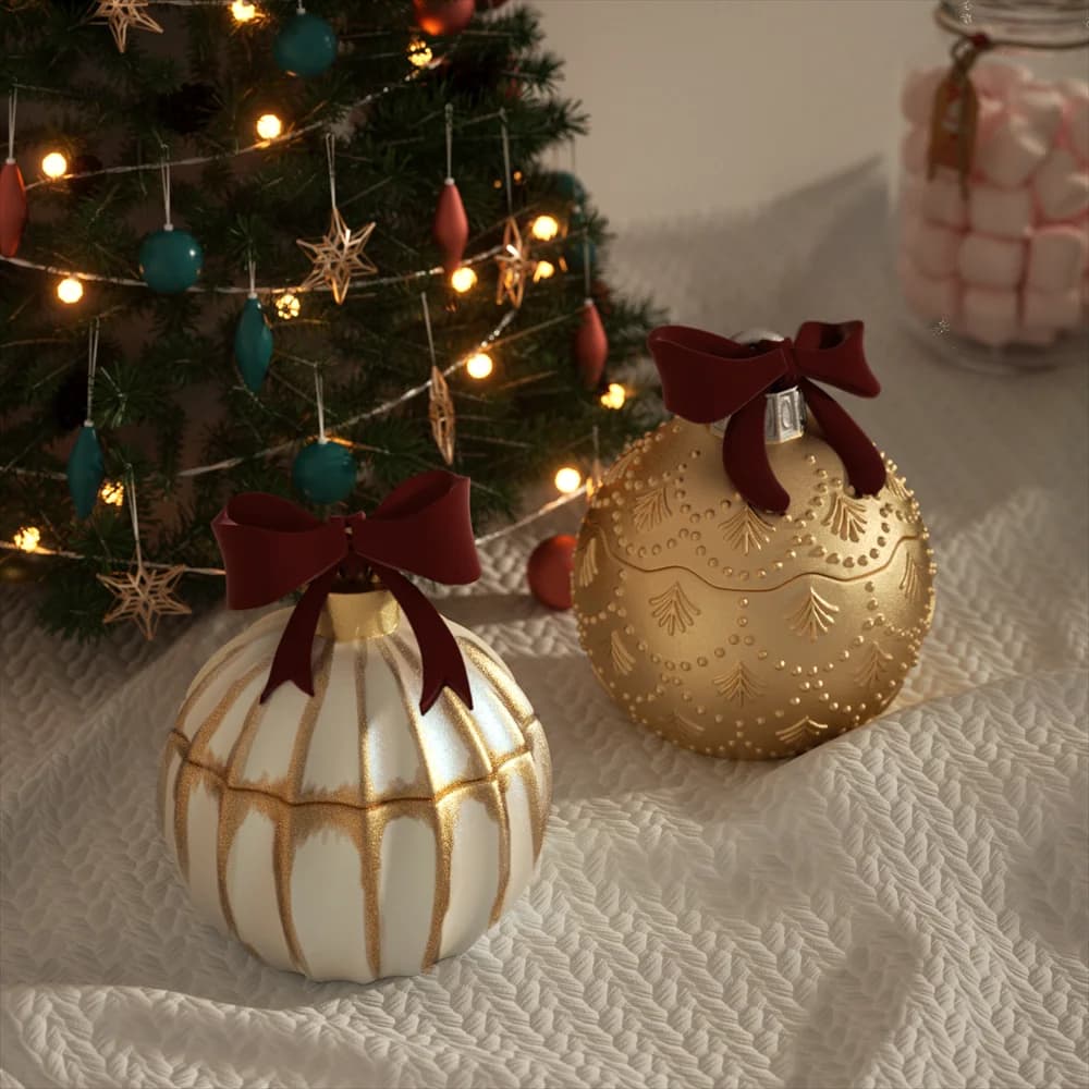 Weihnachten Twinkle Bauble Kerze Glas Silikon Formen für Beton Jesmonite Zement Wiederverwendbare Kerze Nachfüllform DIY Weihnachtsgeschenke