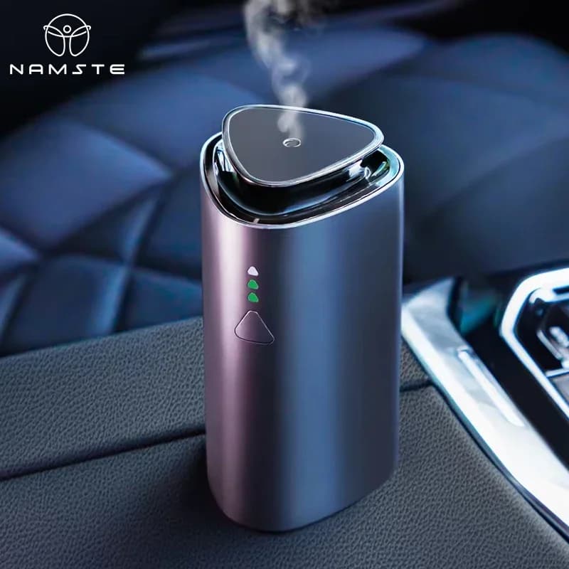 NAMASTE Auto Diffusor Luftbefeuchter Auto Luftreiniger Aromo Lufterfrischer USB Lade Für Auto Aroma Aromatherapie Diffusor 1200 mAh