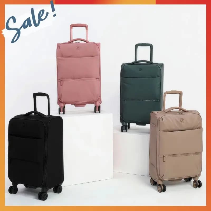 Miss Lulu Damen Rollkoffer - Leichter Trolley 59.5x36.5x25 cm, Mit Getrenntem Nassfach, Ideal für Kurztrips & Business