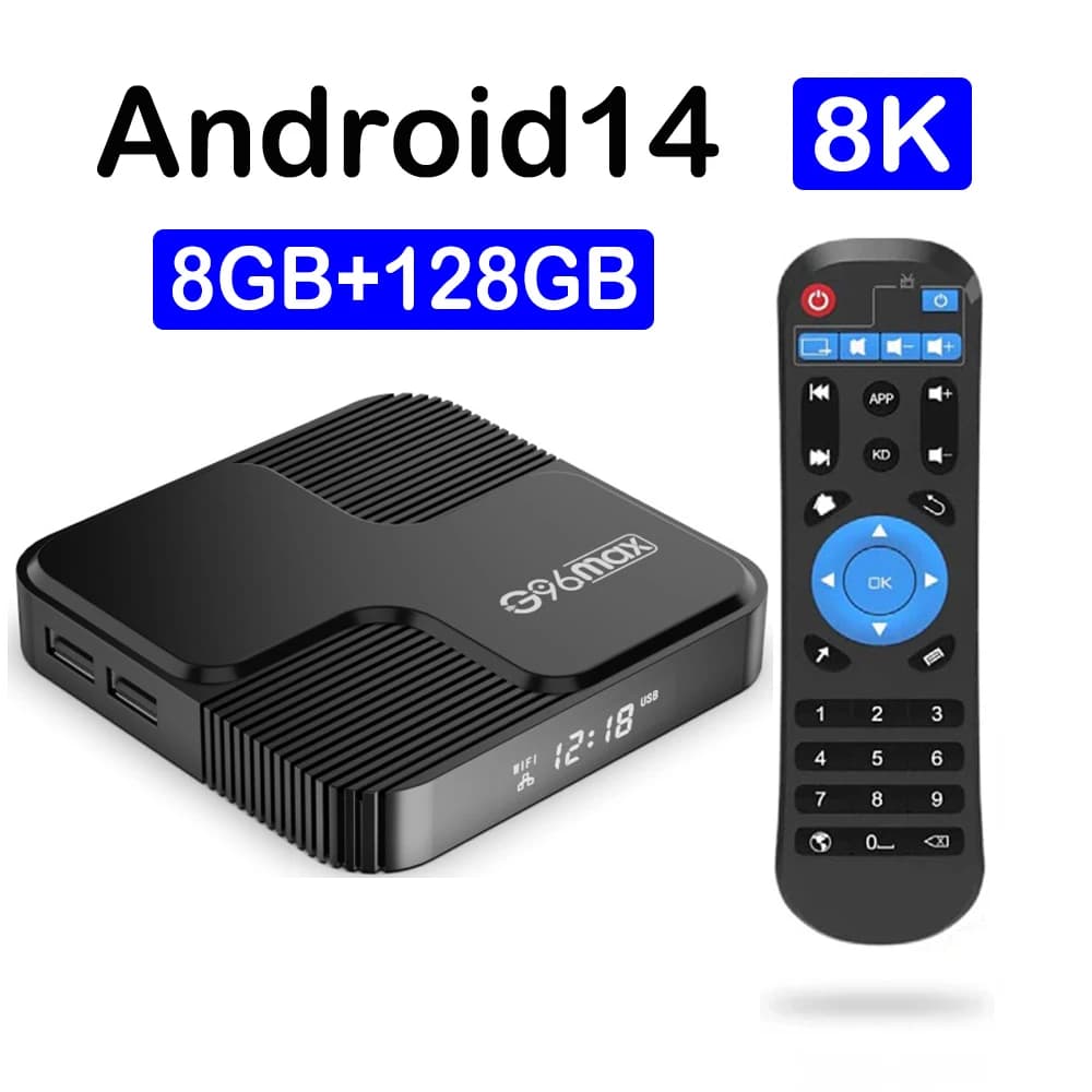 Neueste Android 14 Smart TV Box 8K Ultra HD H618 Dual Band Wifi 5G 4GB 8GB Ram 64GB 128GB Netflix Set Top Box Media Player G96Max