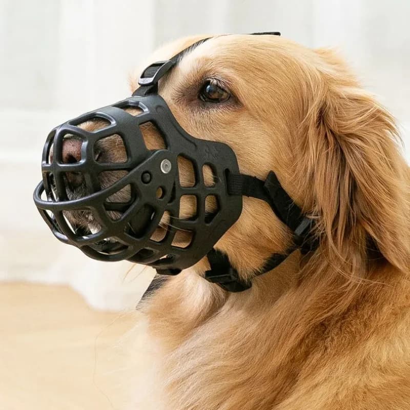 Weicher Silikon-Hundemaulkorb, Anti-Biss Atmungsaktive Mundmaske für Mittelgroße und Große Hunde, Sicheres und Bequemes Outdoor-Haustierzubehör