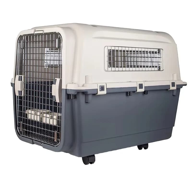 3XL IATA-zugelassener Hundetransportkasten aus Kunststoff, PC-Haustierkäfig mit Zwinger, Reisekisten für den Fluggesellschaftversand