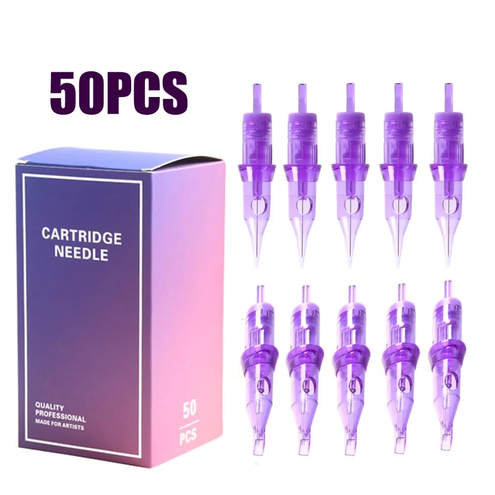50/100 Stück Profi # 10 Standard-Tattoo-Nadelkartusche 3RL 7RL 7RS 5RM 7RM 9RM 9M1 Einweg-Tattoo-Nadeln für Augenbrauen-Make-up