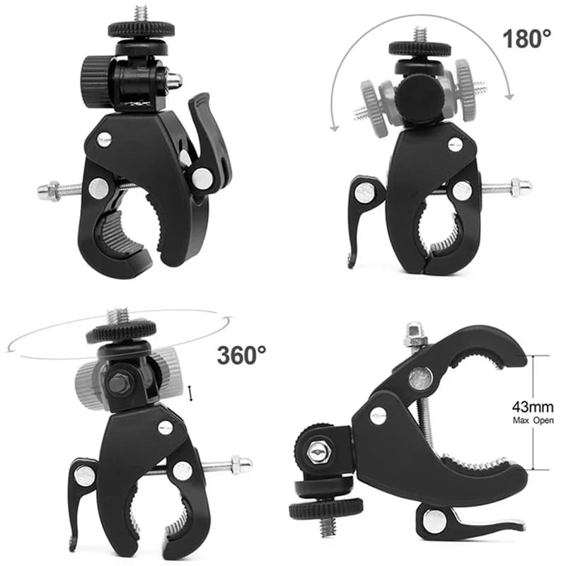 Universal 360 Grad Rotierenden 1/4 Kamera DV Fahrrad Lenker Klemme Halterung Stativ Schraube Clip Für Sport Kamera GOPRO