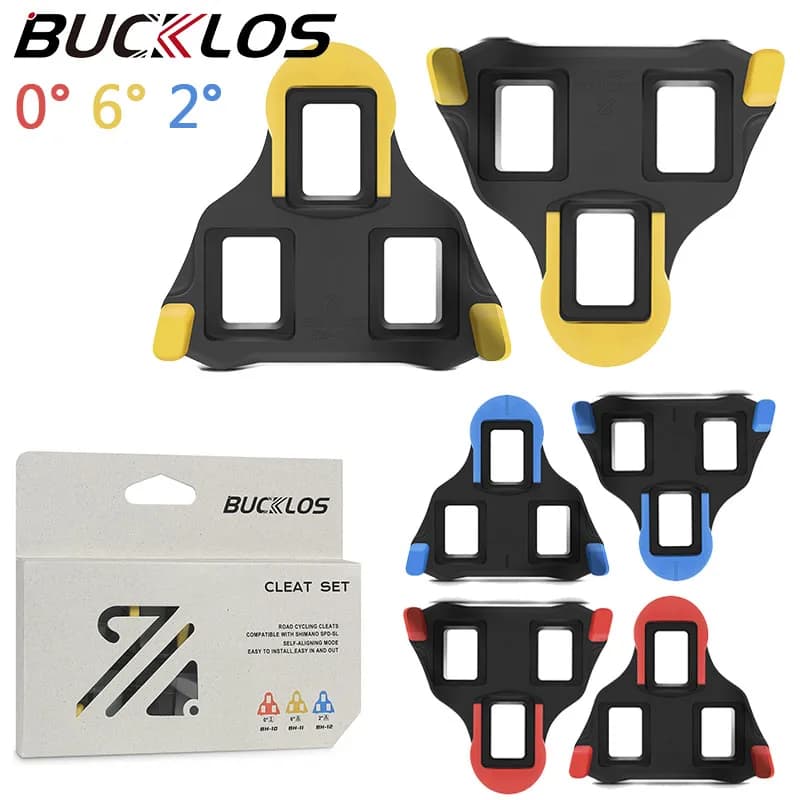 BUCKLOS Fahrradklampe für SPD-SL-System, selbstsichernde Pedalklampe für SPD SL, Rennrad, Pedalklampe, kompatibel mit SH11