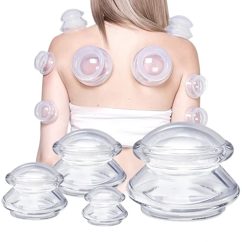 Silikon Massage Körper Tassen Abnehmen Ventouse Anti Cellulite Saugnäpfe Gesicht Sucker Chinesische Vakuum Schröpfen Therapie Massage Set