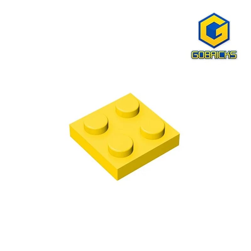 Gobricks GDS-509 Platte 2 x 2, kompatibel mit Lego 3022 Teilen für Kinder, DIY-Baustein, Partikelplatte zum Selbermachen