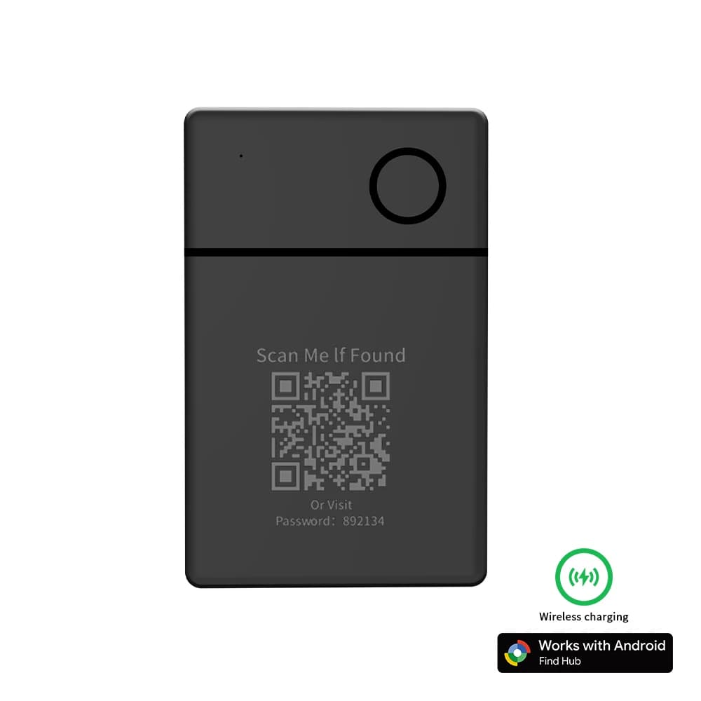 Drahtloser wiederaufladbarer GPS-Karten-Tracker Google-zertifizierter Android-Locator für Xiaomi Pixel QR-Code Anti-Verlust-Bifold Smart Tag
