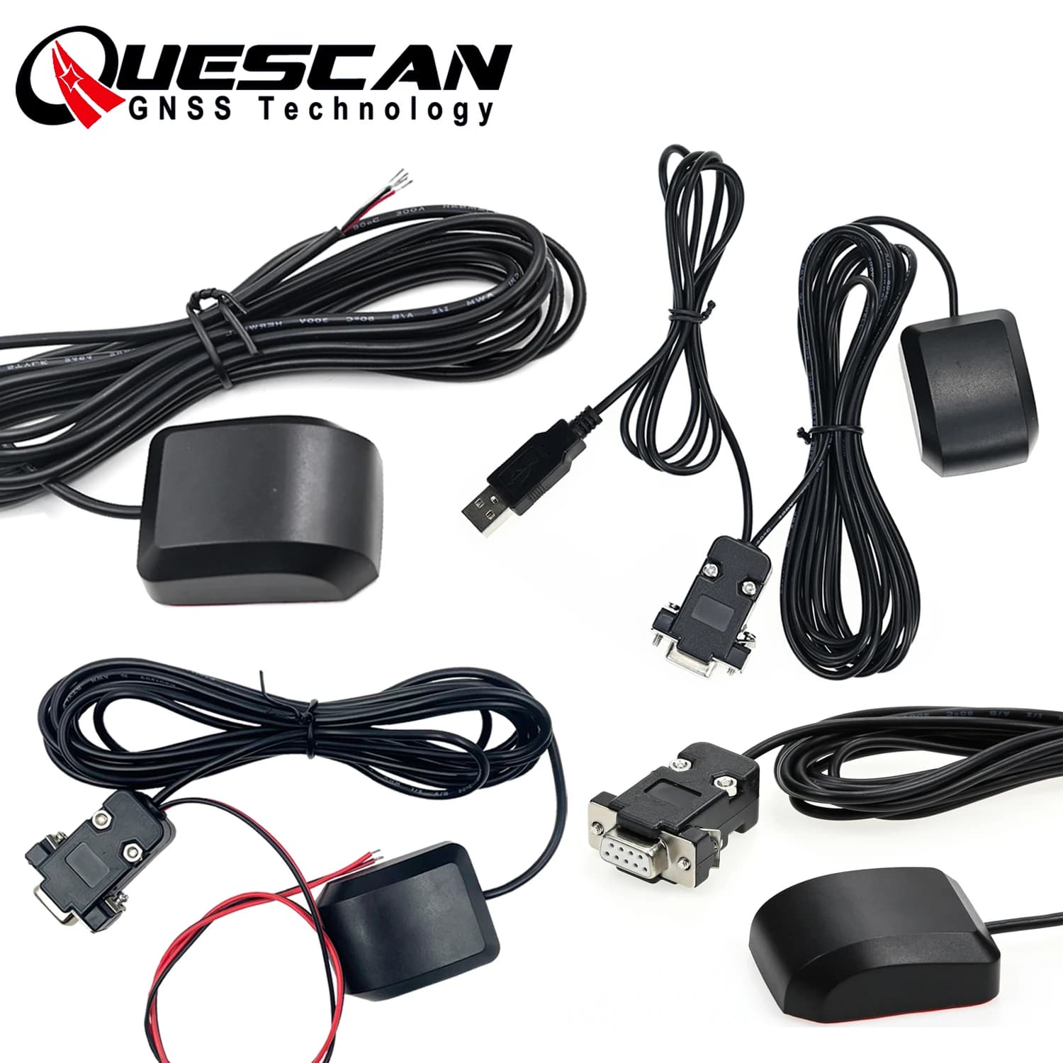 Quescan 5V RS-232 Serieller RS232 GPS-Empfänger NMEA 0183 Antenne 4800 Baudrate, GPS/QZSS/WAAS