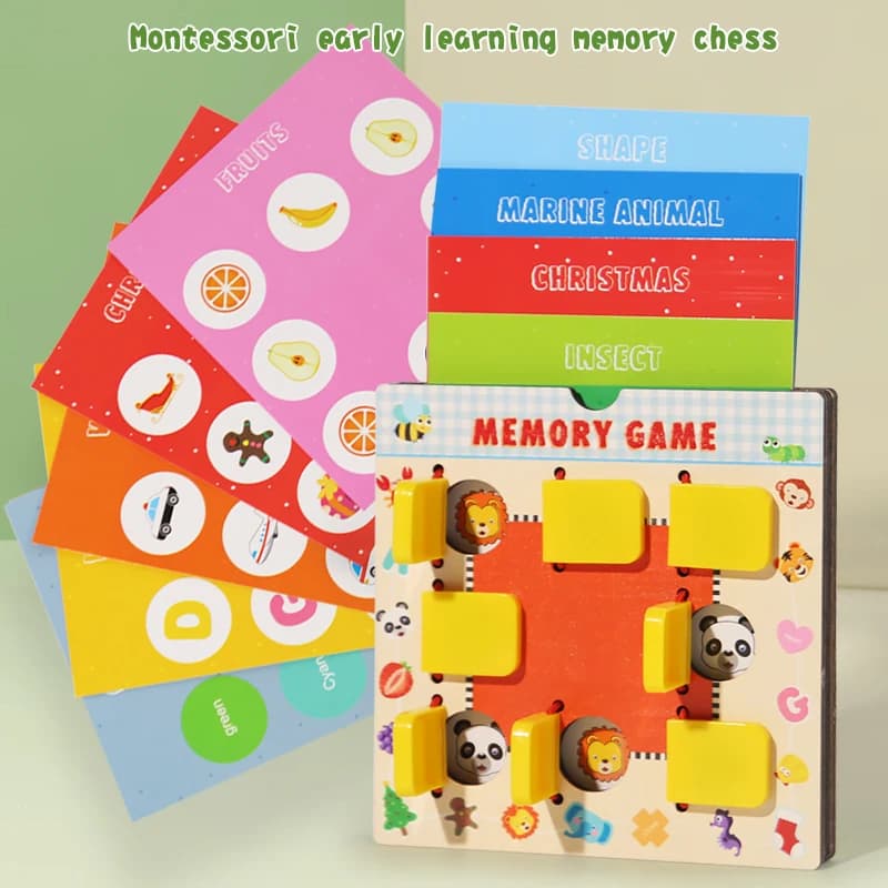 Holz Memory Schach Spielzeug Für Kinder Logisches Denken Training Montessori Gedächtnis Training Frühe Bildung Gehirn Entwicklung