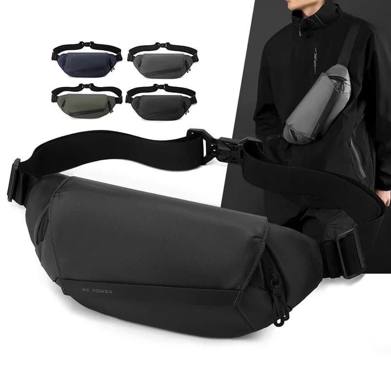 Männer Taille Fanny Pack Tasche mit Magnetische Taste Outdoor Sport Reise Klettern Nylon Männlichen Sling Kreuz körper Brust Tasche Bum Hüfte