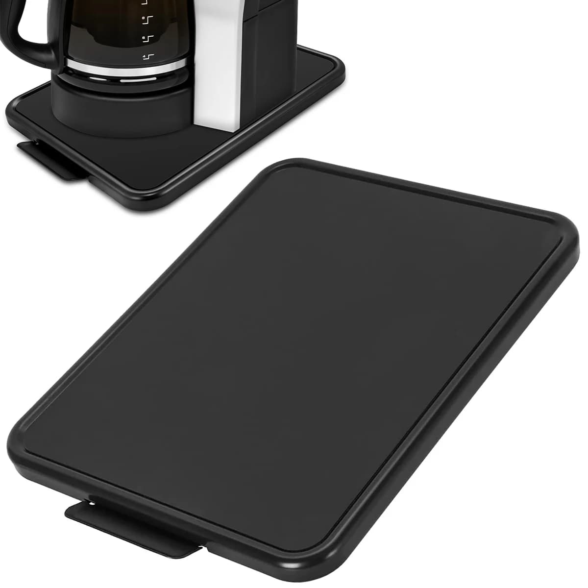Küchengeräte-Schiebetablett mit glatten Rädern unter dem Schrank, Rolltablett für Geräte, Arbeitsplatte, beweglicher Schieber, Kaffeetablett