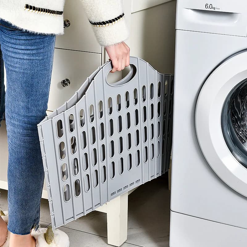 Faltbarer Wäschekorb für Schlafzimmer und Badezimmer, Multifunktionaler Handlicher Wäschekorb