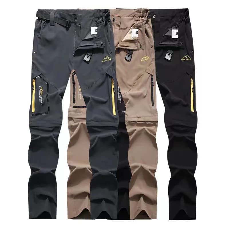 Sommer Männer elastische dünne Hosen Soft shell Outdoor wasserdicht Camping Trekking Wandern Angeln Radfahren Klettern abnehmbare Hose
