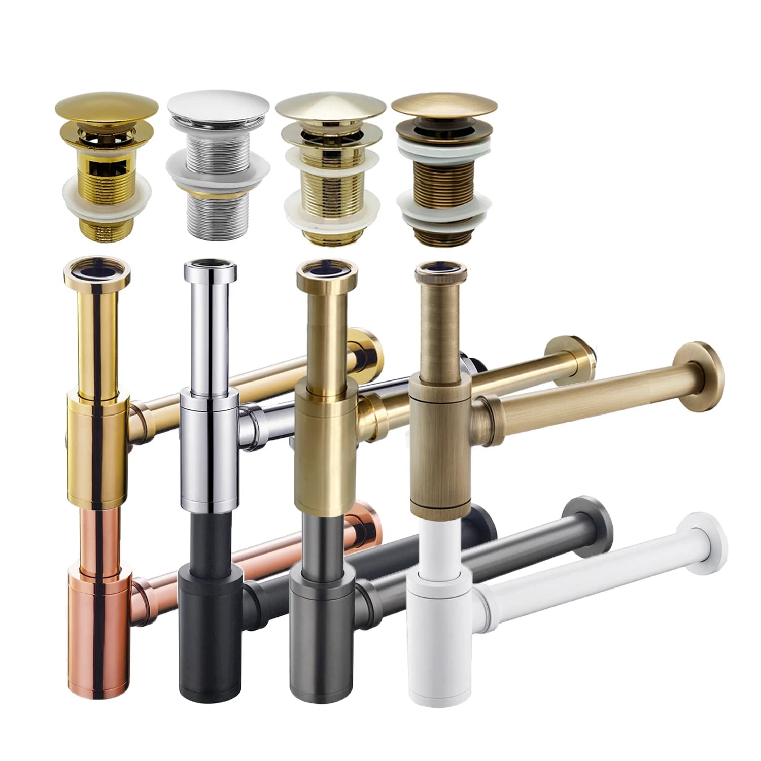 Badezimmer Waschbecken Flaschenfalle Waschbecken Abfall Siphon Rohr Kits Toilette Desodorierung Insekten Stopper Badezimmer Abflussbeschläge 9 Farben