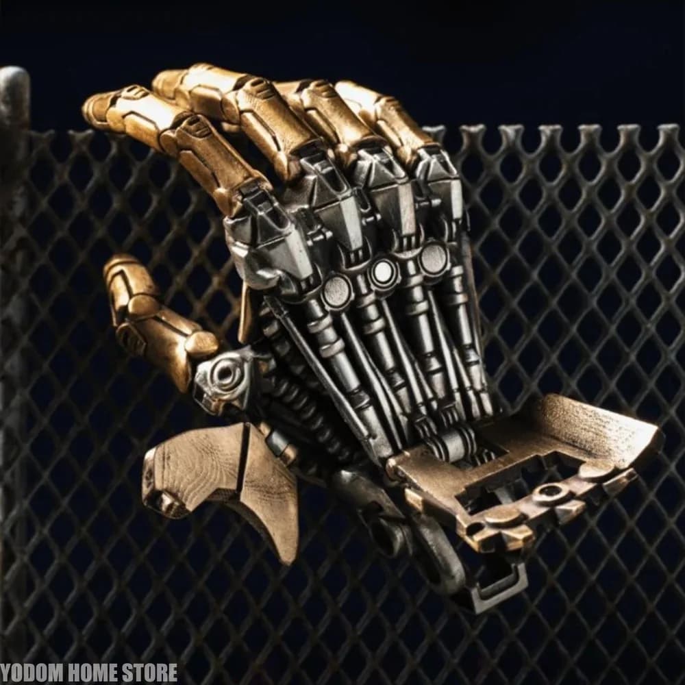Roboterhand mit beweglichen Fingern, mechanische bionische Hand, Anhänger, Auto-Innenraum-Hängedekoration, EDC-Charm, Ausstellungsstück