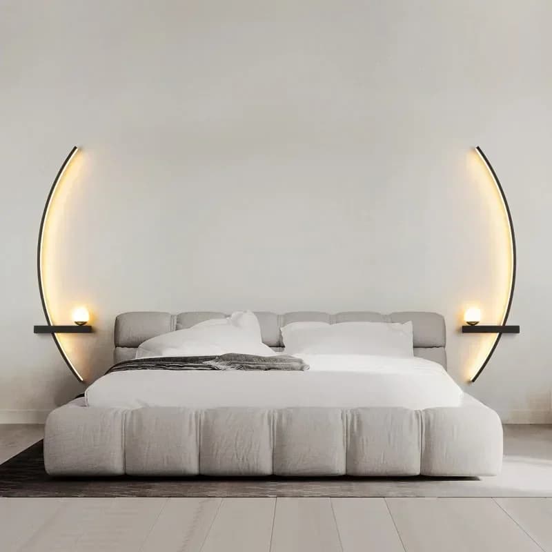 Nordic LED Wand Lampe Streifen Wand Leuchte für Schlafzimmer Nacht Wohnzimmer Studie Treppen Wohnkultur Innen Beleuchtung Leuchte Glanz
