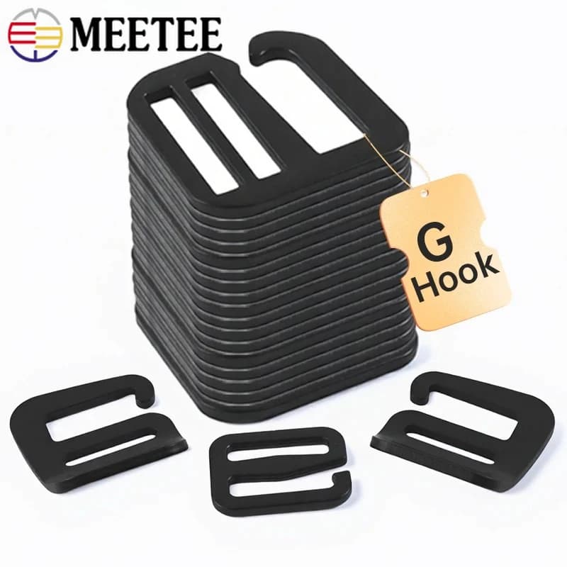 5-20 Stück 20-38mm Schwarze Metall-G-Haken-Schnallen Gurtband-Dreifachschieber-Verschluss für Rucksäcke und Taschen Verstellbare Schnallen