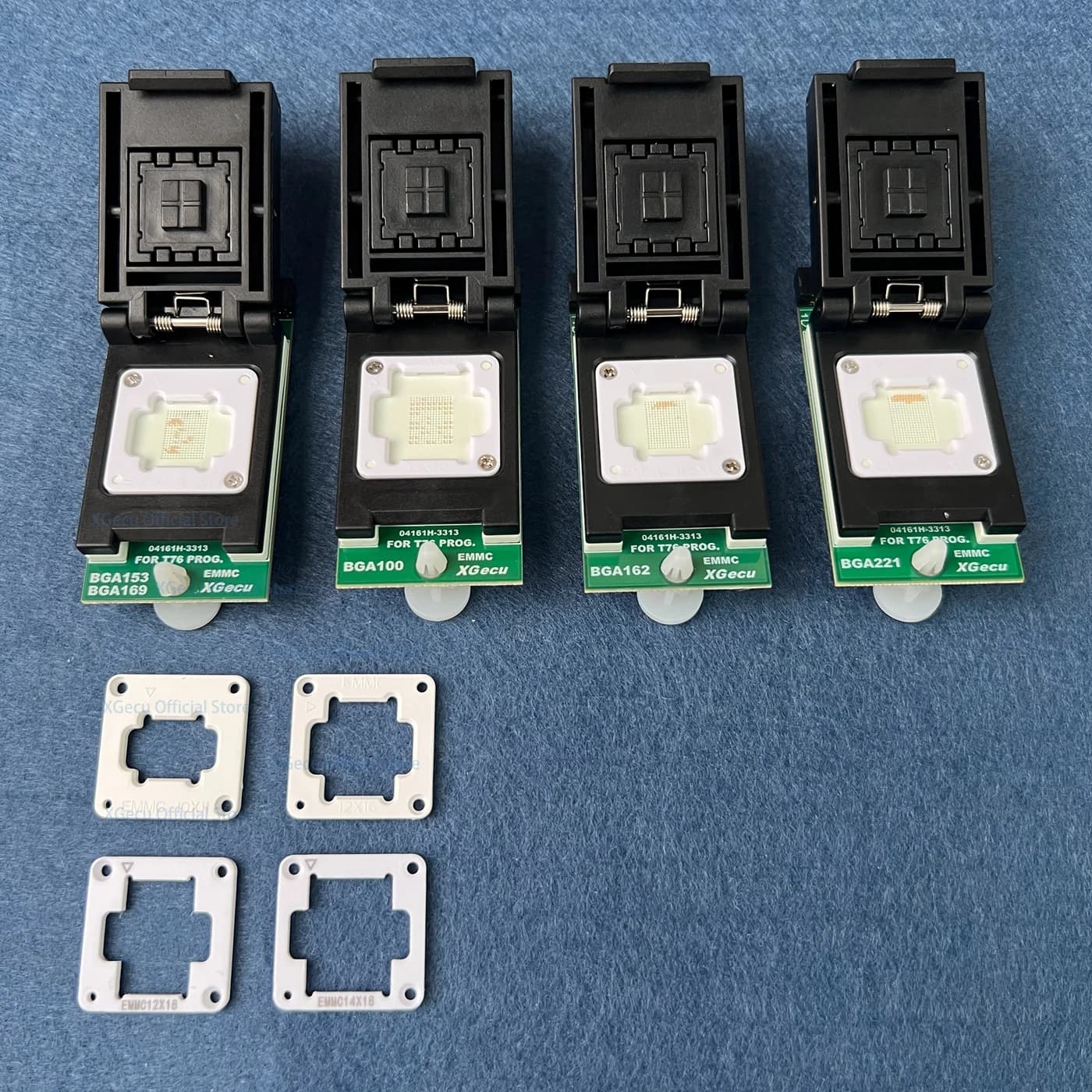 EMMC BGA 5-in-1-Adapter-Kit/IC-Sockel mit Dual-Head-Sonde für XGecu T76 Programmierer, unterstützt BGA100 BGA153/BGA169 BGA162 BGA221