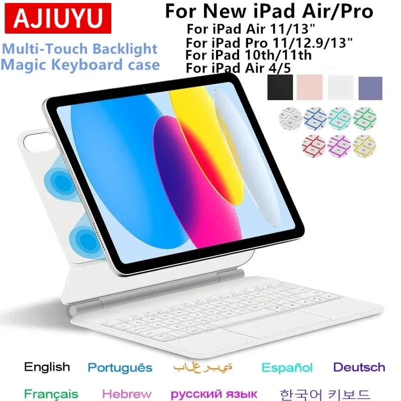 TouchPad Magic Keyboard für iPad Air 11 13 M4 2026 M3 M2 iPad 10 10. Generation Air 4 5 6 iPad Pro 11 12,9 13'' M5 M4 Smart Cover mit