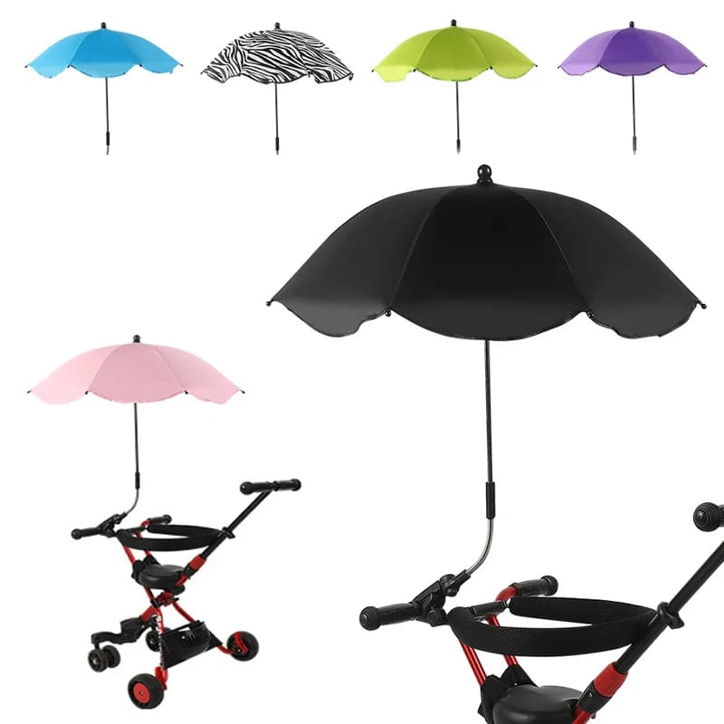 Universal Baby Auto Kinderwagen Regenschirm Einstellbare Schatten Regenschirm Uv Sonnenschirm Für Kinderwagen Zubehör Sonnenblende Tragbare