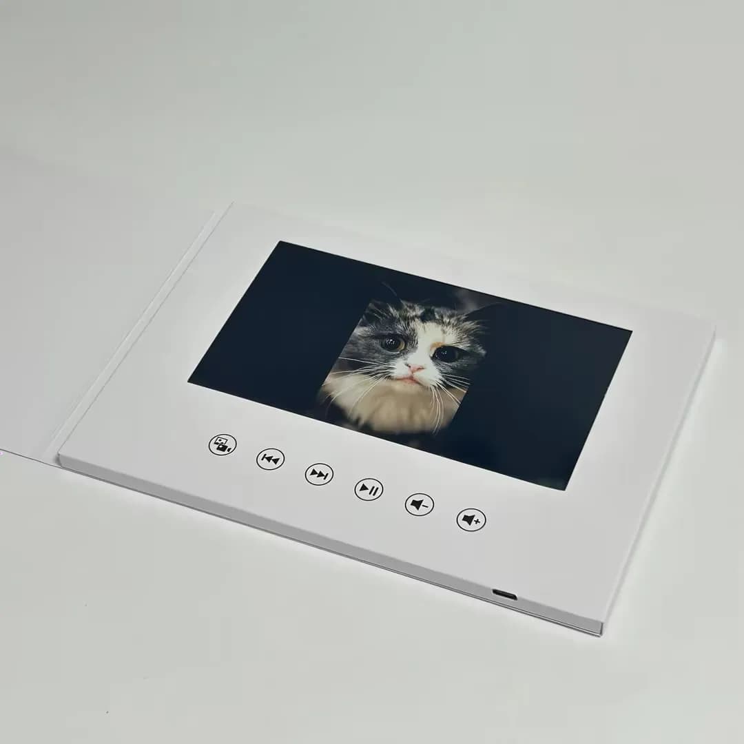 7 Zoll Geburtstags-Videoboekenkarte, 4 GB LCD-Einladung, Geschenk, Musik-Grußkarte, Video hochladen, Fotos, Hochzeit, Einladen, digitaler Rahmen