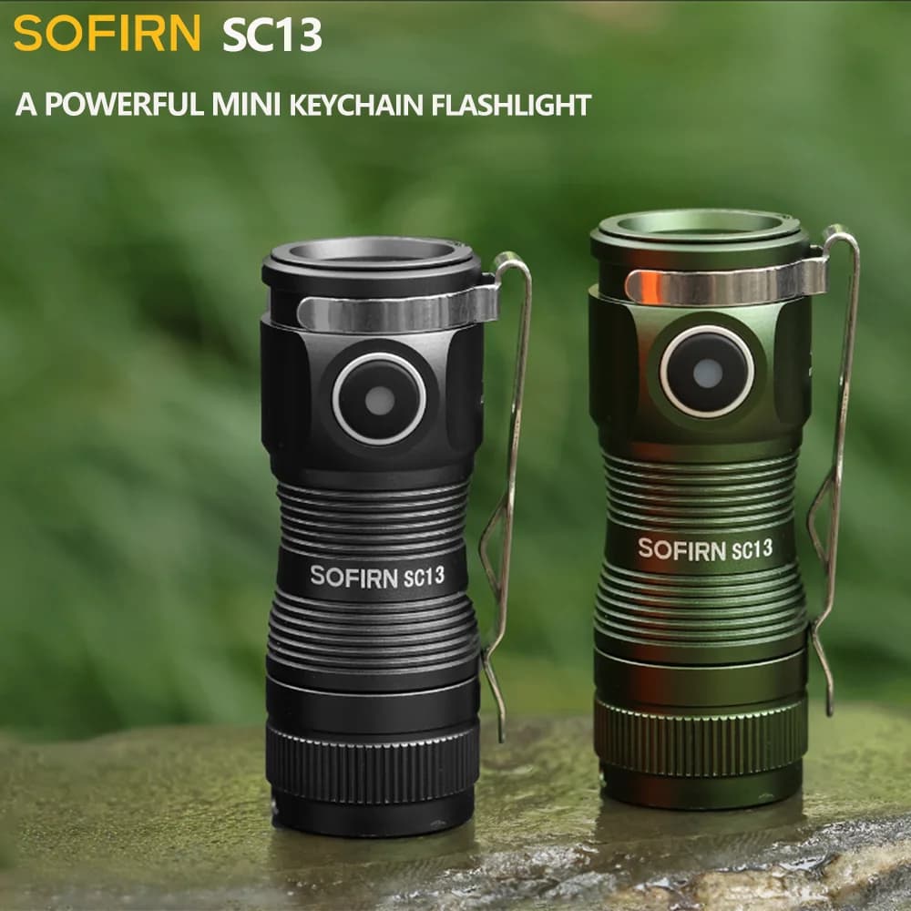 SOFIRN SC13 EDC Taktische Mini-Taschenlampe 1300lm 519A/SST40 LED Magnetisch USB-C Wiederaufladbar 18350 IP68 Wasserdicht
