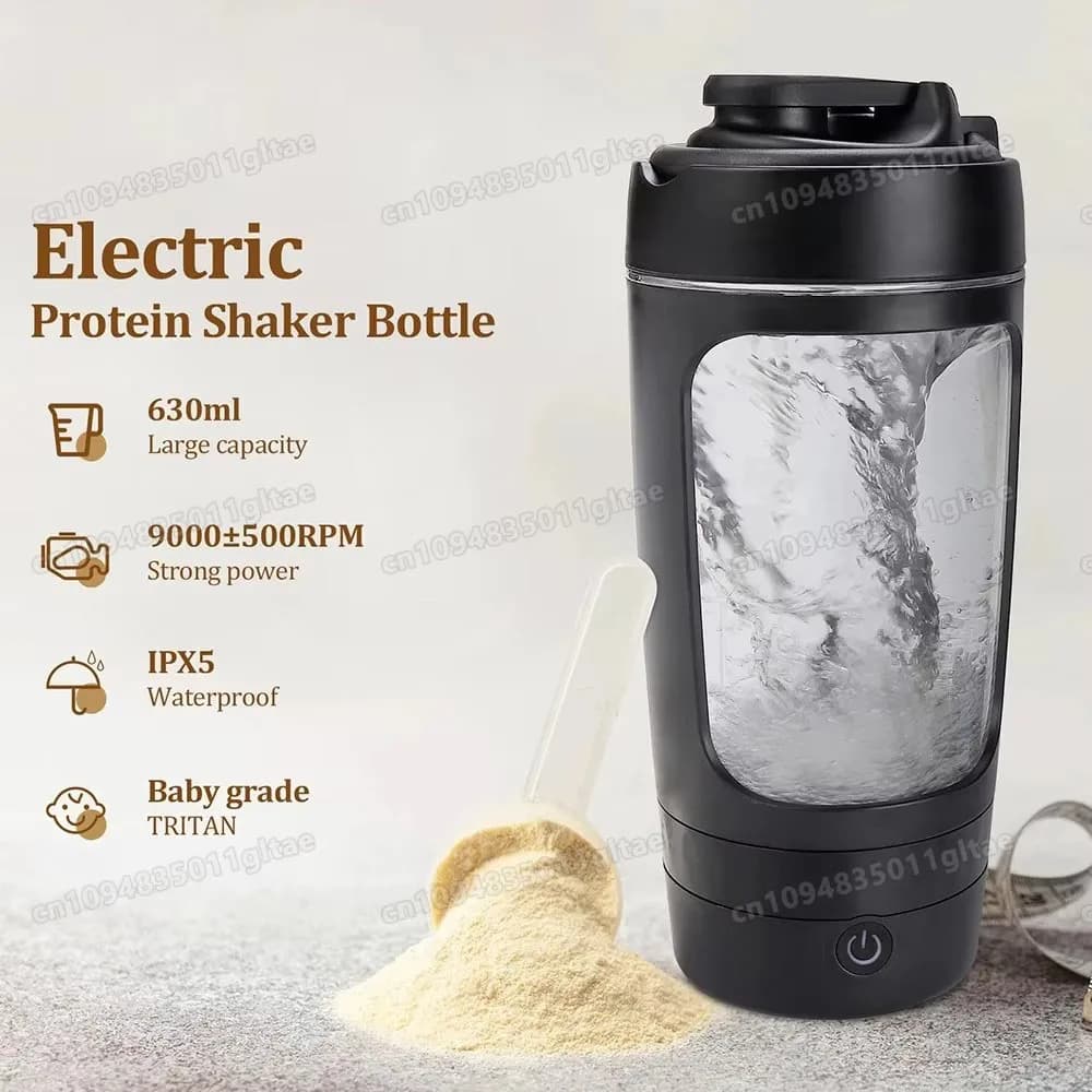 650ml Elektrische Shaker-Flasche Tragbarer Whey-Protein-Shaker Automatischer Rührmixer Multifunktionaler Saftmixer Becher Fitness Workout