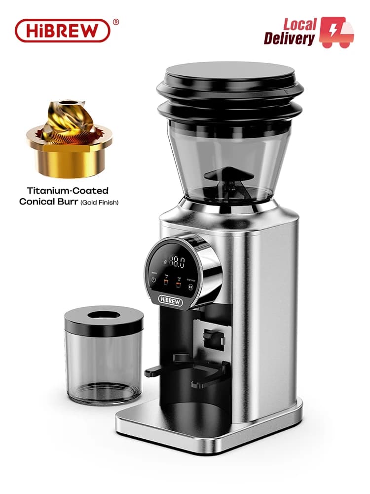 HiBREW G3 Plus Elektrische Kaffeemühle mit 40MM Titan-beschichtetem konischem Mahlwerk für Espresso, Pour Over und Türkischen Kaffee