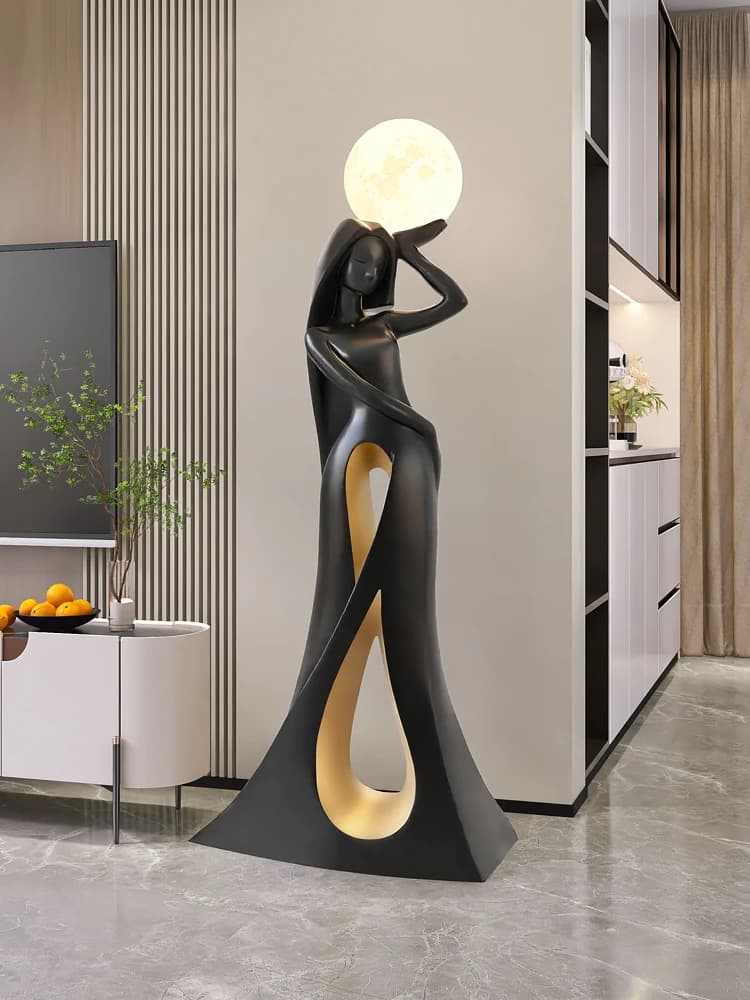 Wohnkultur Damen Statue Wohnzimmer Große Boden Sofa TV Schrank Moderne Innen Weiche Dekoration Licht Luxus Einweihungsgeschenk