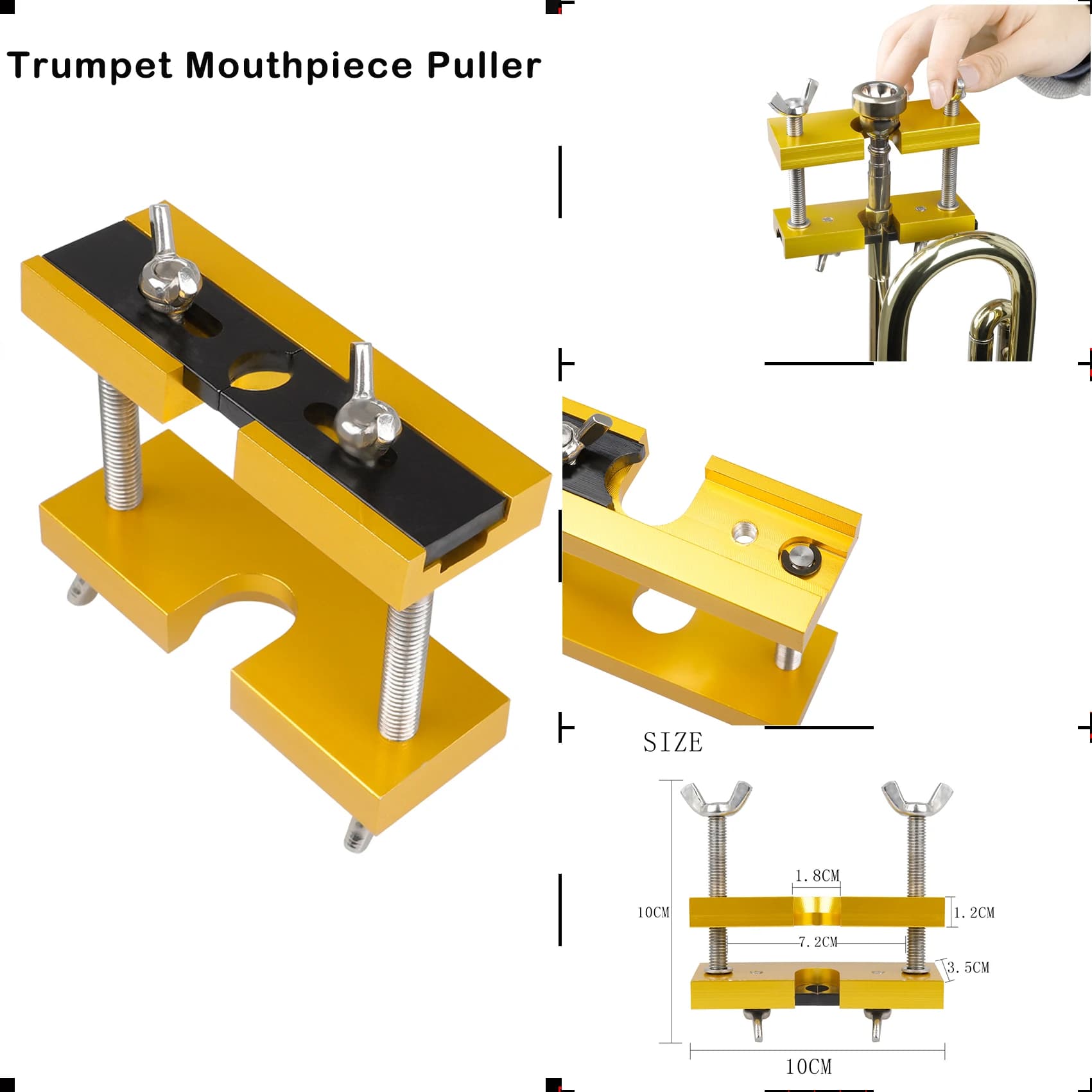 Trompete Mundstück Abzieher Messing Blasinstrument Beruf Teil für Horn Trompete Posaune Euphonium Mundent ferner Extraktor Werkzeug