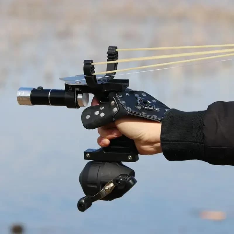 Angeln Schleuder Set Professionelle Hochpräzise Grün Laser Upgrade Katapult mit Angeln Rad für Outdoor Jagd Schießen