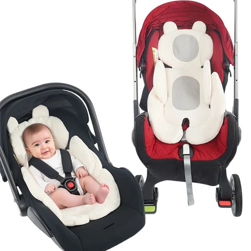 Baby-Kinderwagen-Sitzkissen Doppelseitiges Sicherheits-Sitzpolster Dickes Warmes Universelles Kinderwagen-Handkorb-Matte Kinderwagen-Zubehör