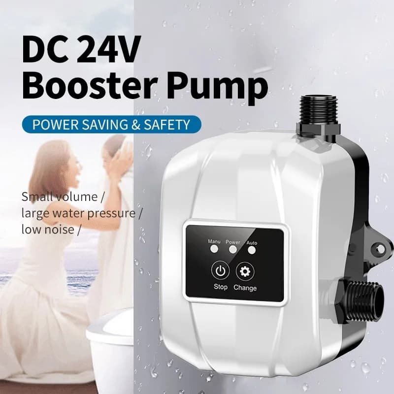 Automatische Druckerhöhungspumpe für Zuhause, 24 V DC, kleine Pumpe, Solarwarmwasserbereiter, Duschrohr, Druckpumpe, Wasserpumpe