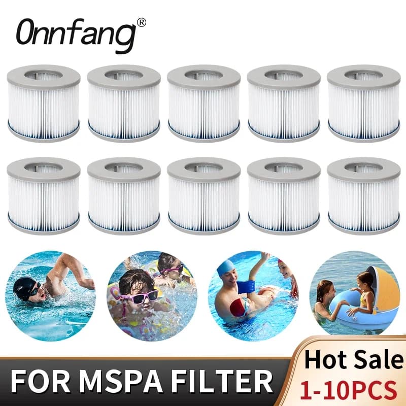 2–6 Stück für MSPA aufblasbare Whirlpool, Spa, Bad, Wasserfilter, Kartusche, Pumpen-Ersatzset, M-Spa, schwimmfreundliches Schwimmbad