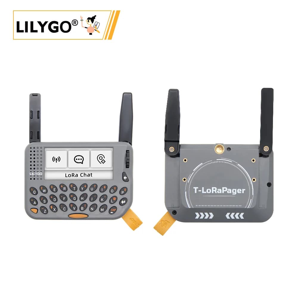 LILYGO ®   T-LoRa Pager ESP32-S3 Handheld-IoT-Gerät, 2,33-Zoll-Display, QWERTY-Tastatur, GPS NFC/RFID, SX1262 LoRa-Versionen, Al-Sensor