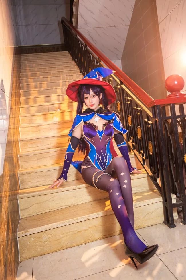 Spiel Genshin Impact Mona Anime Cosplay Kostüme Halloween Kostüm Für Frauen Ganyu Cosplay Feminino Uniform Perücke Kleidung