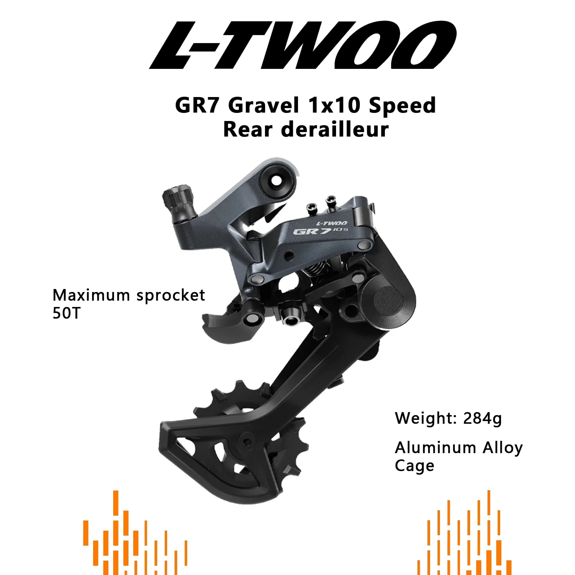 LTWOO GR7 1x10-Gang Rennrad-Schaltgruppe, R/L Schalthebel + Schaltwerk, für Gravel-Bikes und Cyclo-Cross