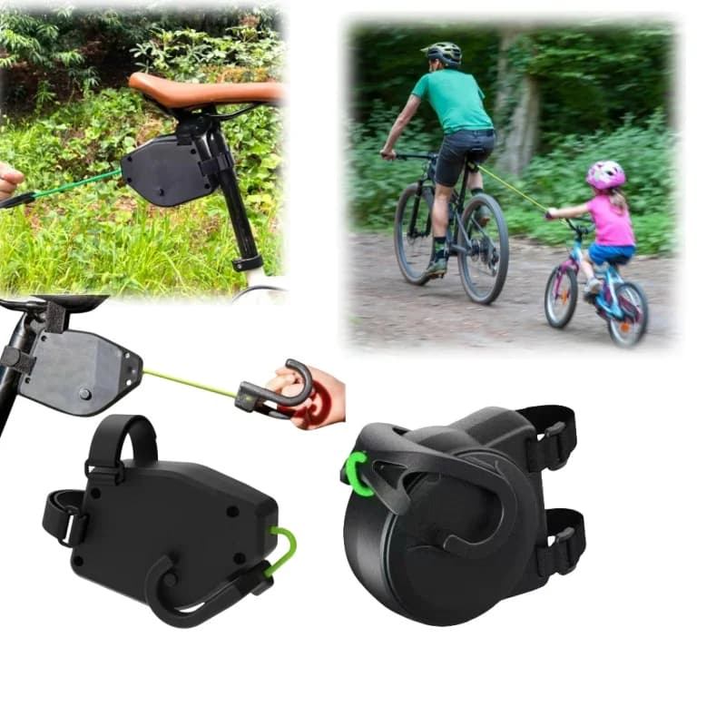 Flexible einziehbare Fahrrad Abschleppseil Mountainbike Eltern Kind Zuggurt Outdoor Radfahren Anhänger System Quick Release