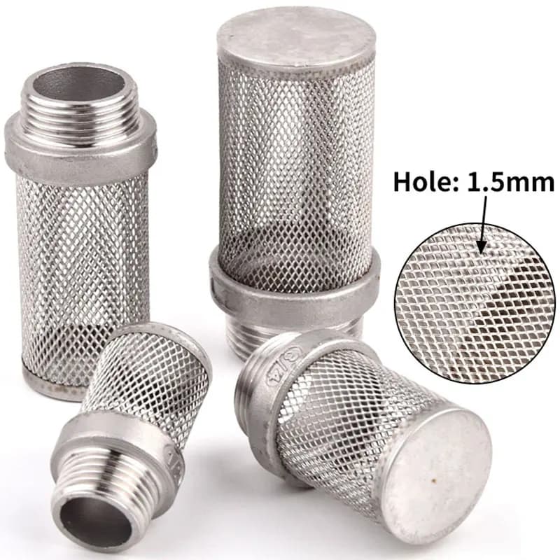 1/2 "~ 2" 304 Edelstahl Außengewinde Filter Bildschirm Garten Bewässerung Filter Aquarium Aquarium Wasserpumpe Einlass Filter Net
