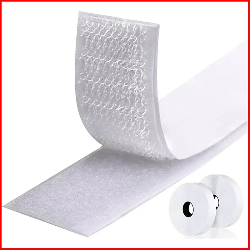 1–25 Meter weißes selbstklebendes Klettverschlussband mit Klettverschluss, Haus-DIY-Handwerk, Autoklebstoff mit starken Kleber-Aufkleberbändern