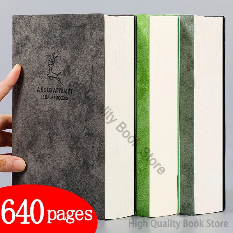 Super Starke Leere Buch, 80gsm,320 blätter Leder Sketch A5 Journal Notebook Täglichen Business Büro Arbeit Notizbuch Schreibwaren Geschenk