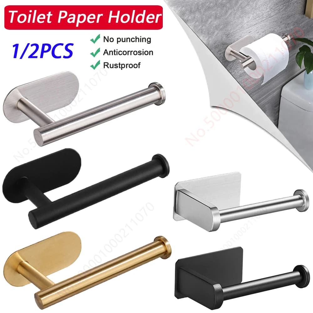 1 ~ 2 Stück Toiletten papier regal Bad Papier handtuch halter selbst klebender saugfähiger Papiersp ender WC Küchen hardware Aufbewahrung zubehör