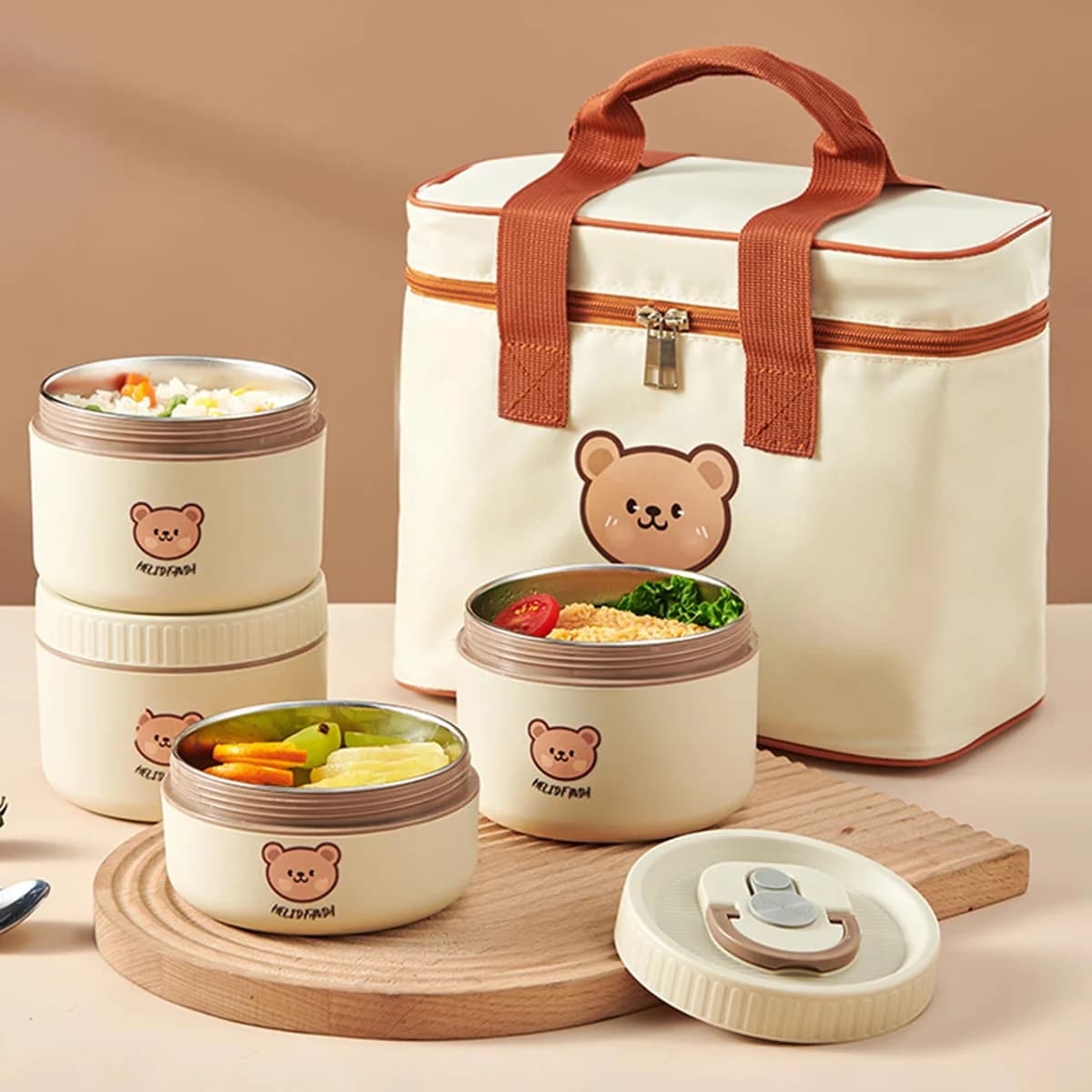 WORTHBUY Tragbare isolierte Brotdose Edelstahl thermische Bento-Box auslaufs ichere mikrowellen geeignete Salat-Lebensmittel behälter box