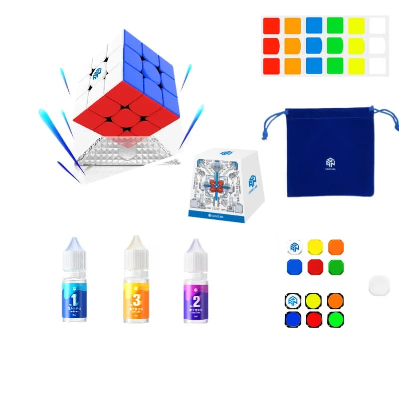 Gan 3x3x3 Magic Cube Toolkit GAN Display Stand STICKERS Lube Mat Cube 3x3 Center Cap Cubo Zubehör Cubo Magico