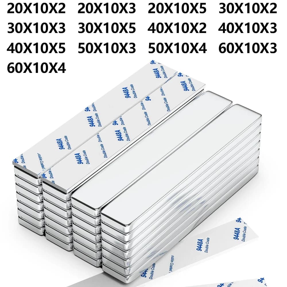 Superstarker Magnet Neodym mit doppelseitig klebendem Magnetblock NdfeB N35, starker Permanentmagnet imanes Kühlschrank